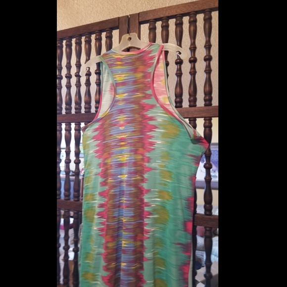 Tie-dye Look Sleeveless Beach Dress - Picture 2 of 6